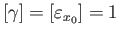 $ [\gamma]=[\varepsilon_{x_0}]=1$