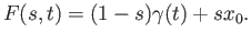 $\displaystyle F(s,t)= (1-s)\gamma(t) + sx_0.
$