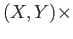 $\displaystyle (X, Y)\times$