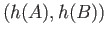 $ (h(A), h(B))$