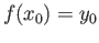 $ f(x_0) = y_0$