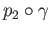 $ p_2\circ \gamma$