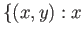 $ \{(x, y) : x$