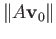 $ \Vert A{\bf v}_0\Vert$
