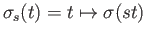 $ \sigma_s(t) = t \mapsto\sigma(st)$