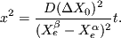 \begin{displaymath}
x = \frac{(\Delta X_0)}{ (X_e^{\beta}-X_e^{\alpha})} \sqrt{Dt}.
\end{displaymath}