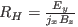 $R_{H}=\frac{E_{y}}{j_{x}B_{z}}$
