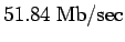 $\displaystyle 51.84\ {\rm Mb/sec}$