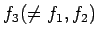 $ f_3 (\ne f_1,f_2)$