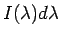 $ I(\lambda)d\lambda$