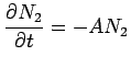 $\displaystyle \frac{\partial N_2}{\partial t} = - AN_2$