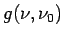 $ g(\nu,\nu_0)$