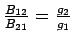 $ \frac{B_{12}}{B_{21}}= \frac{g_2}{g_1}$