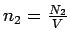 $ n_2=\frac{N_2}{V}$