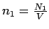 $ n_1=\frac{N_1}{V}$