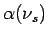 $ \alpha(\nu_s)$