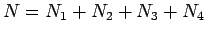 $ N= N_1+N_2+N_3+N_4$