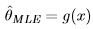                      [      N-1           ]            ---1----       1--∑            2  p(x; θ) = (2πθ)N2 exp  - 2θ    (x[n] - θ)                              n=0  