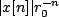 $ \vert x[n]\vert r^{-n}_{0}$
