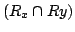$\displaystyle (R_{x}\cap Ry)$