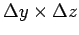 $\Delta y\times\Delta z$