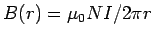 $ B(r) = \mu_0NI/2\pi r$