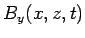 $B_y(x,z,t)$