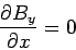\begin{displaymath}\frac{\partial B_y}{\partial x} = 0\end{displaymath}