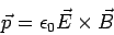 \begin{displaymath}\vec p = \epsilon_0 \vec E\times\vec B\end{displaymath}