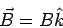 \begin{displaymath}\vec B = B\hat k\end{displaymath}