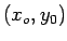 $(x_o, y_0)$