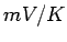 $mV/K$