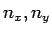 $ n_x, n_y$