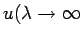 $ u(\lambda\rightarrow\infty$