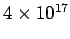 $ 4\times 10^{17}$