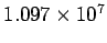 $ 1.097\times 10^7$