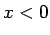 $ x<0$