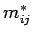 $ m^\ast_{ij}$