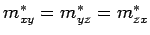 $ m^\ast_{xy}=m^\ast_{yz}= m^\ast_{zx}$
