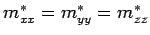 $ m^\ast_{xx}=m^\ast_{yy}=m^\ast_{zz}$
