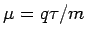 $ \mu = q\tau/m$