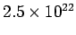 $ 2.5\times 10^{22}$
