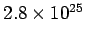 $ 2.8\times 10^{25}$