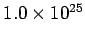 $ 1.0\times 10^{25}$