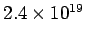 $ 2.4\times 10^{19}$