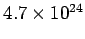 $ 4.7\times 10^{24}$