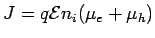 $\displaystyle J = q{\cal E}n_i(\mu_e+\mu_h)$