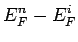 $\displaystyle E_F^n-E_F^i$
