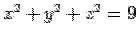 $x^2+y^2+z^2=9$