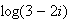$\log(3 - 2i)$